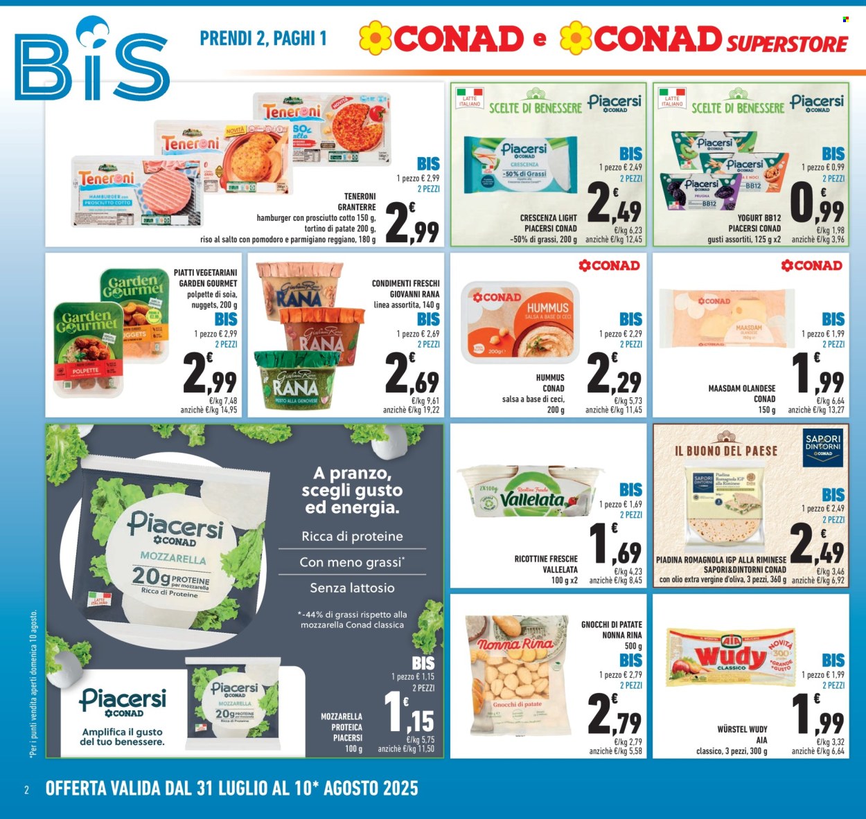 Volantino Conad Superstore - 31/7/2025 - 10/8/2025. Pagina 2