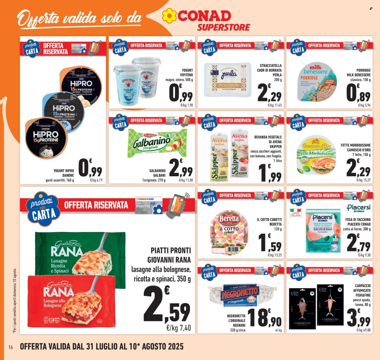 Volantino Conad Superstore - 31/7/2025 - 10/8/2025. Pagina 16