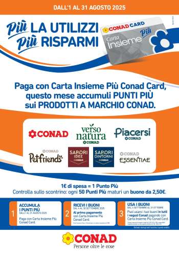 Volantino Conad - 1/8/2025 - 31/8/2025.