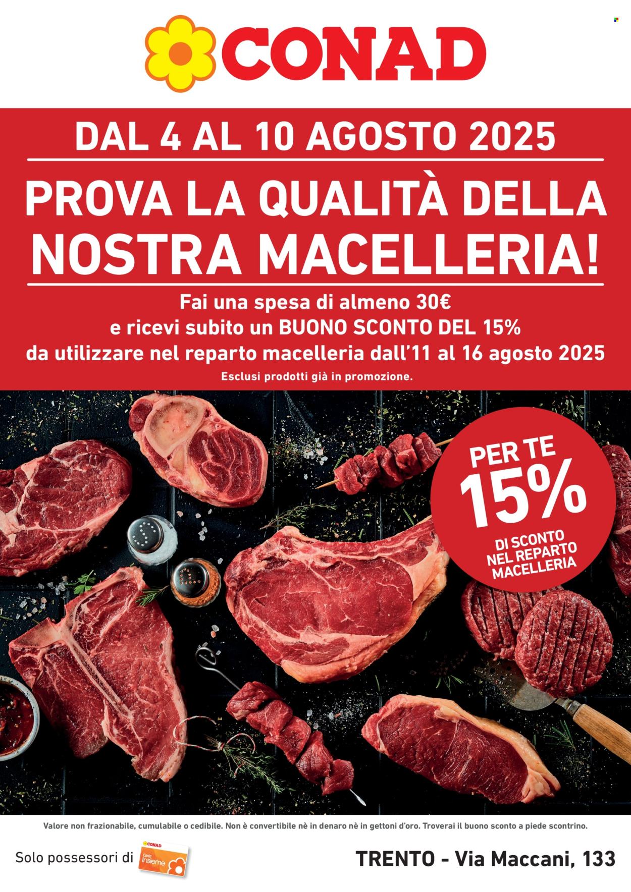 Volantino Conad - 4/8/2025 - 10/8/2025. Pagina 1