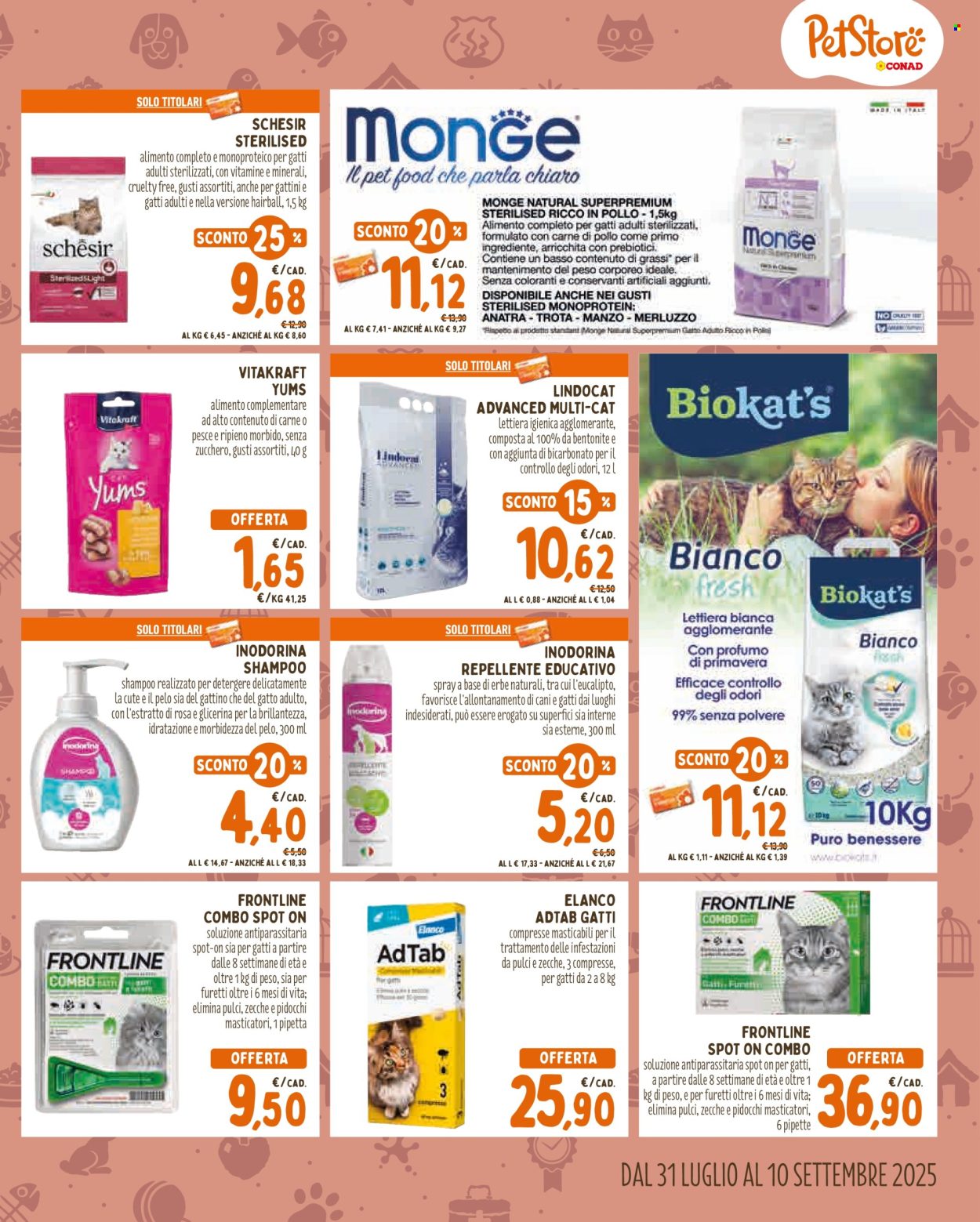 Volantino Pet Store Conad - 31/7/2025 - 10/9/2025. Pagina 5