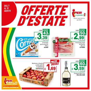 Volantino Iper, La grande i - 1/8/2025 - 10/8/2025.