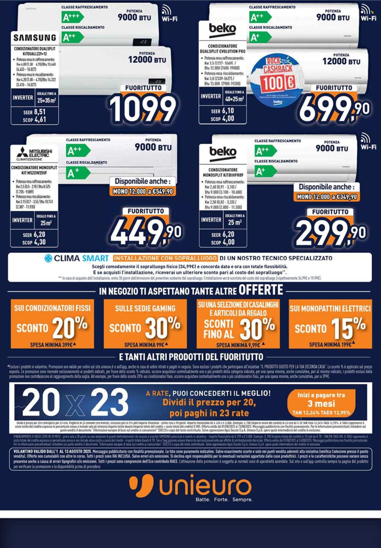 Volantino Unieuro - 1/8/2025 - 13/8/2025. Pagina 22
