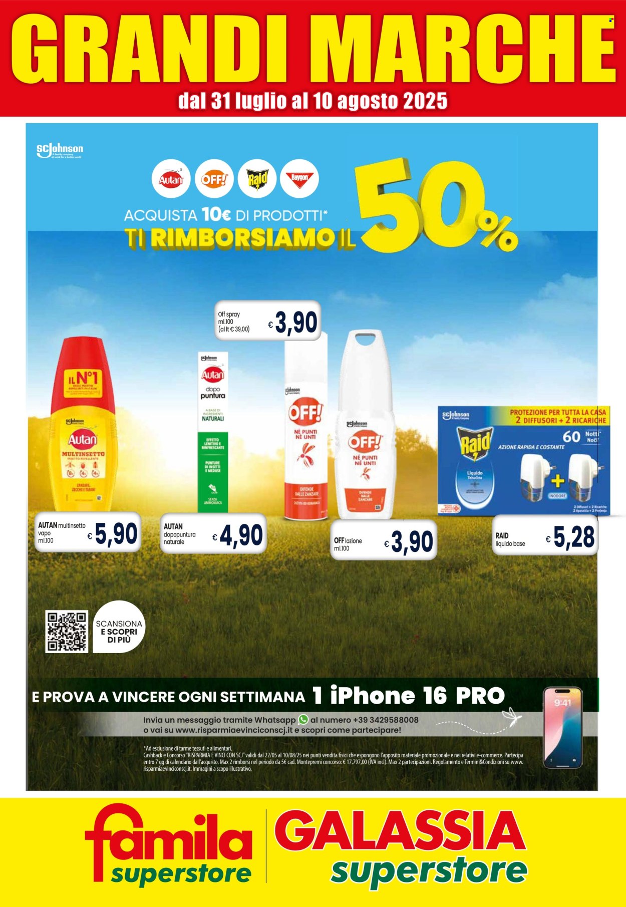 Volantino Famila - 31/7/2025 - 10/8/2025. Pagina 1