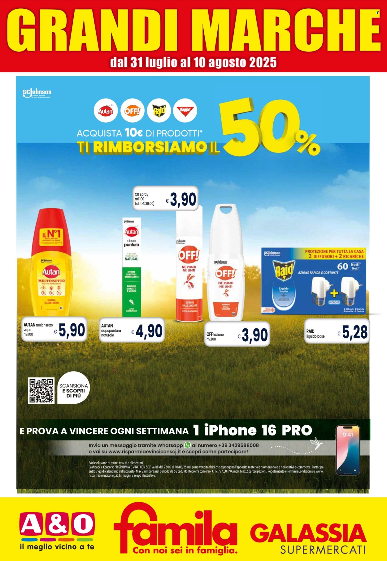 Volantino Famila - 31/7/2025 - 10/8/2025. Pagina 1