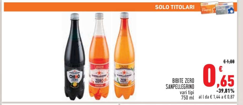 Bibite Zero Sanpellegrino