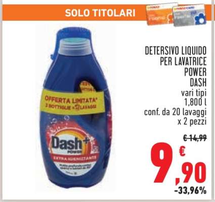 DETERSIVO LIQUIDO PER LAVATRICE POWER DASH