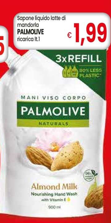 PALMOLIVE Sapone liquido latte di mandorla
