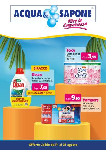Volantino Acqua & Sapone - 1/8/2025 - 31/8/2025.