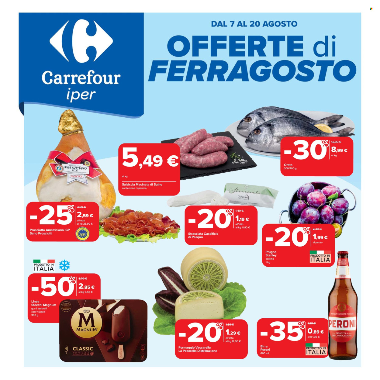 Volantino Carrefour - 7/8/2025 - 20/8/2025. Pagina 1