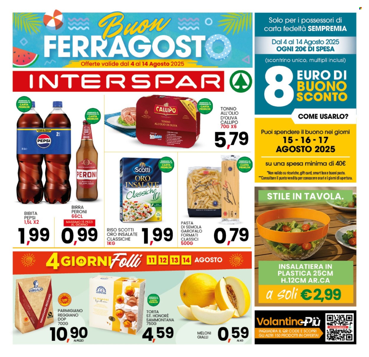 Volantino Interspar - 4/8/2025 - 14/8/2025. Pagina 1