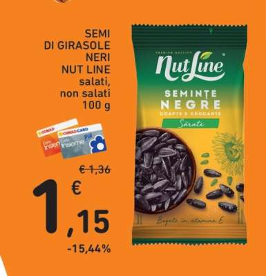 SEMI DI GIRASOLE NERI NUT LINE