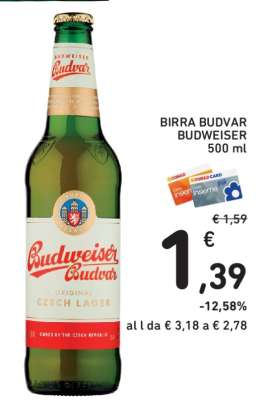 BIRRA BUDVAR BUDWEISER 500 ml