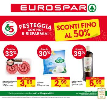 Volantino Eurospar - 7/8/2025 - 20/8/2025.