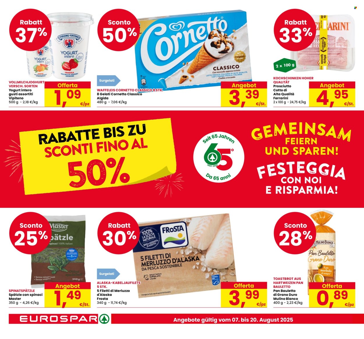 Volantino Eurospar - 7/8/2025 - 20/8/2025. Pagina 2