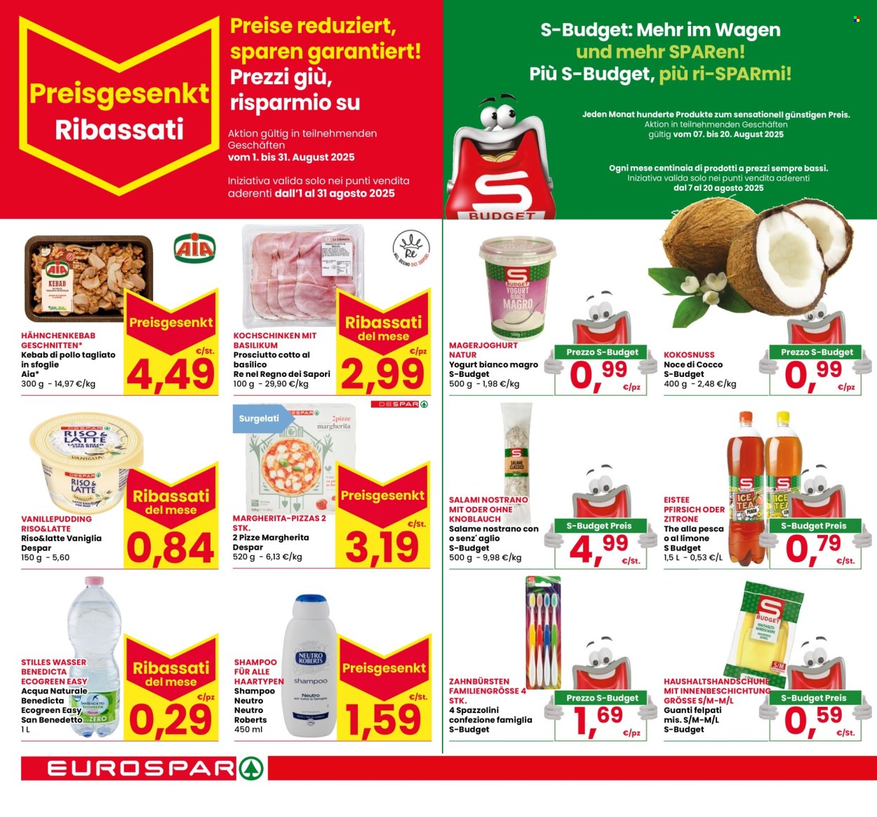 Volantino Eurospar - 7/8/2025 - 20/8/2025. Pagina 22