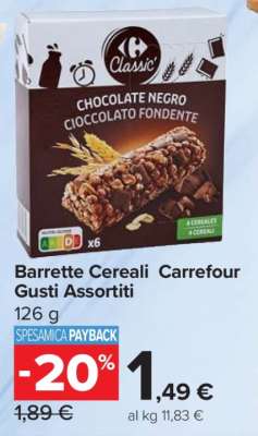 Barrette Cereali Carrefour Gusti Assortiti