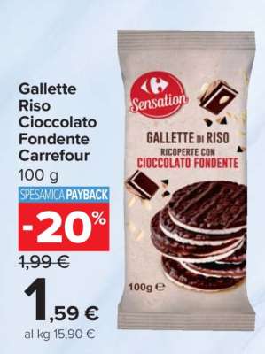 Gallette Riso Cioccolato Fondente Carrefour