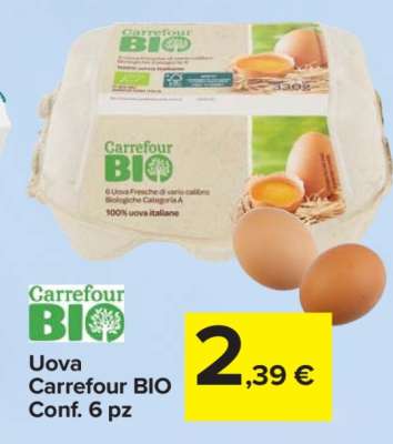 Uova Carrefour BIO Conf. 6 pz