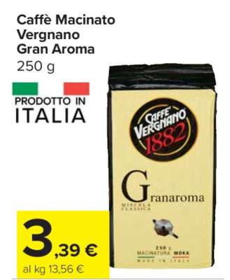 Caffè Macinato Vergnano Gran Aroma