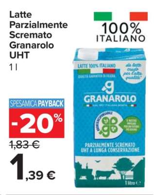 Latte Parzialmente Scremato Granarolo UHT