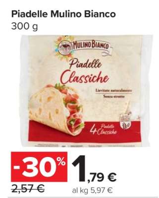 Piadelle Mulino Bianco