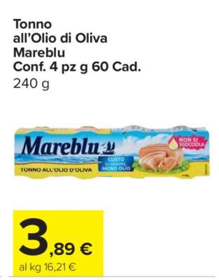 Tonno all'Olio di Oliva Mareblu