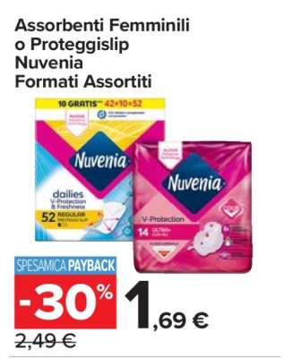 Assorbenti Femminili o Proteggislip Nuvenia