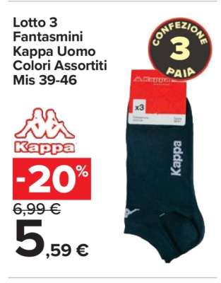 Lotto 3 Fantasmini Kappa Uomo