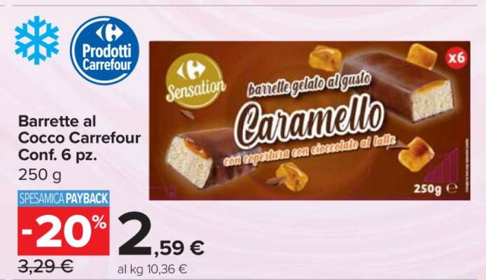 Barrette al Cocco Carrefour Conf. 6 pz.