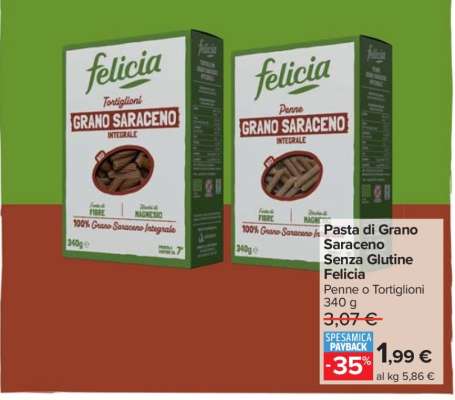 Pasta di Grano Saraceno Senza Glutine Felicia