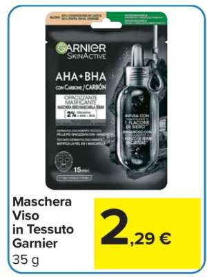 Maschera Viso in Tessuto Garnier