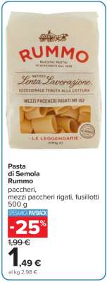 PASTA DI SEMOLA RUMMO