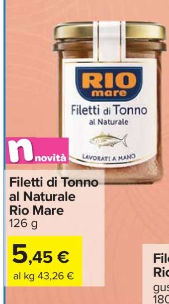 Filetti di Tonno al Naturale Rio Mare