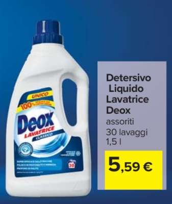 DETERSIVO LIQUIDO LAVATRICE DEOX