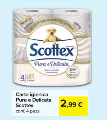 Carta igienica Pura e Delicata Scottex