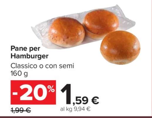 PANE PER HAMBURGER