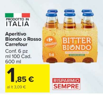 Aperitivo Biondo o Rosso Carrefour