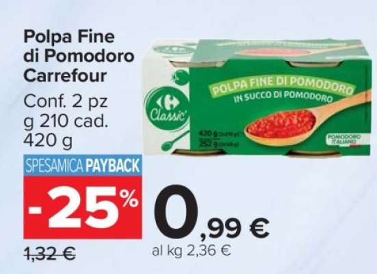 Polpa Fine di Pomodoro Carrefour