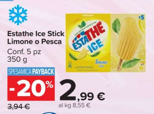 Estathe Ice Stick Limone o Pesca