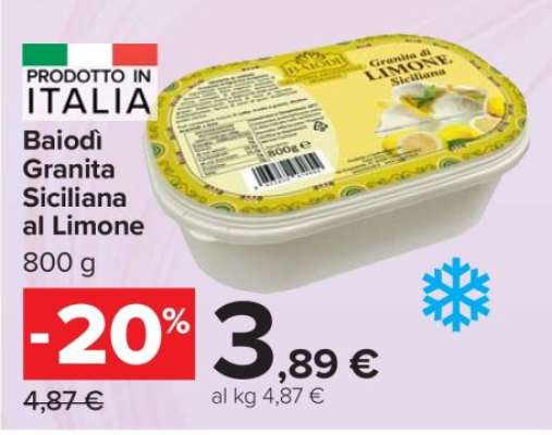 Baiodì Granita Siciliana al Limone