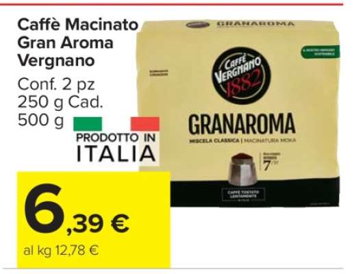 Caffè Macinato Gran Aroma Vergnano