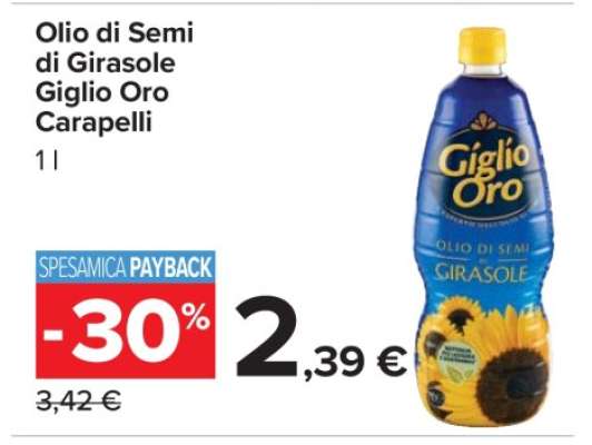 Olio di Semi di Girasole Giglio Oro Carapelli