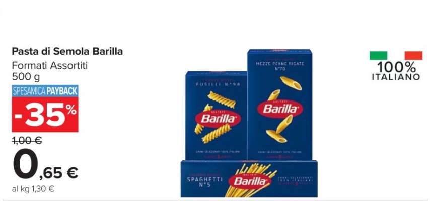 PASTA DI SEMOLA BARILLA