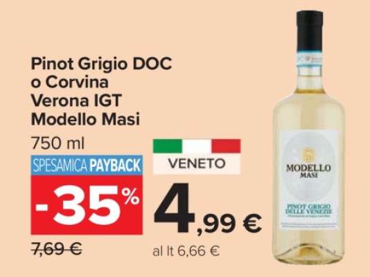 Pinot Grigio DOC o Corvina Verona IGT Modello Masi