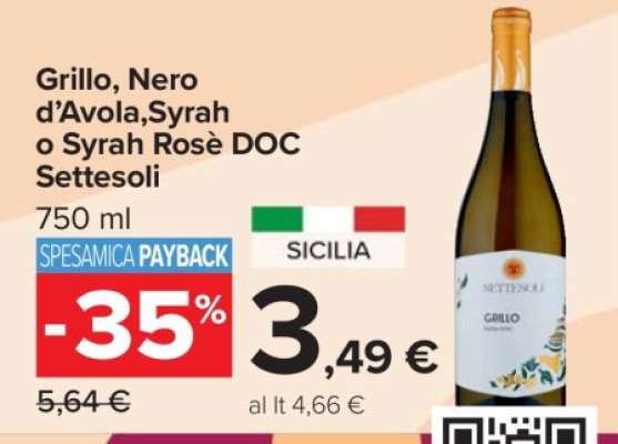 Grillo, Nero d’Avola, Syrah o Syrah Rosè DOC Settesoli