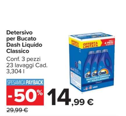 Detersivo per Bucato Dash Liquido Classico