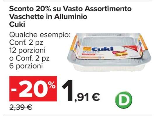 Vaschette in alluminio CUKI