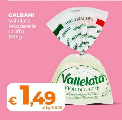 GALBANI Vallelata Mozzarella Ciuffo 180 g