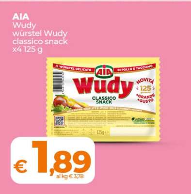 AIA Wudy würstel Wudy classico snack
